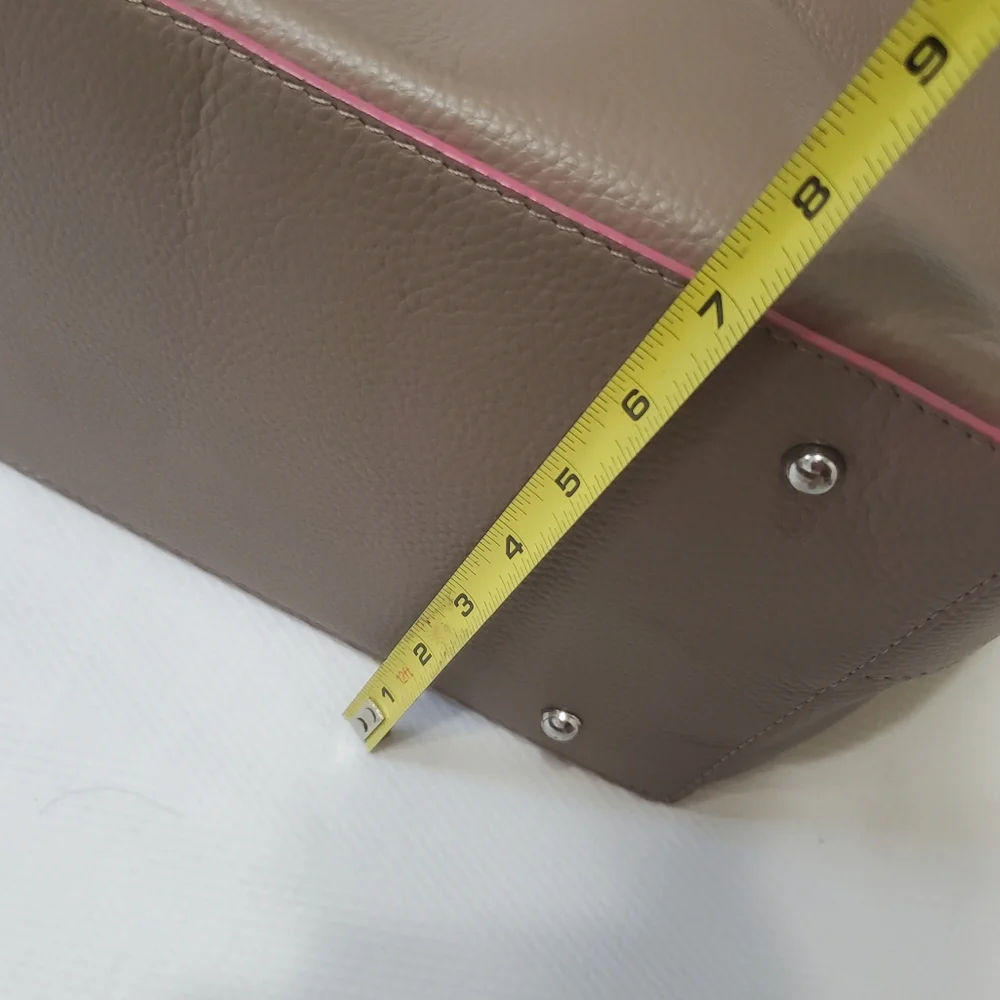 Lodis Bliss Leather Tote Large Shoulder Bag Taupe